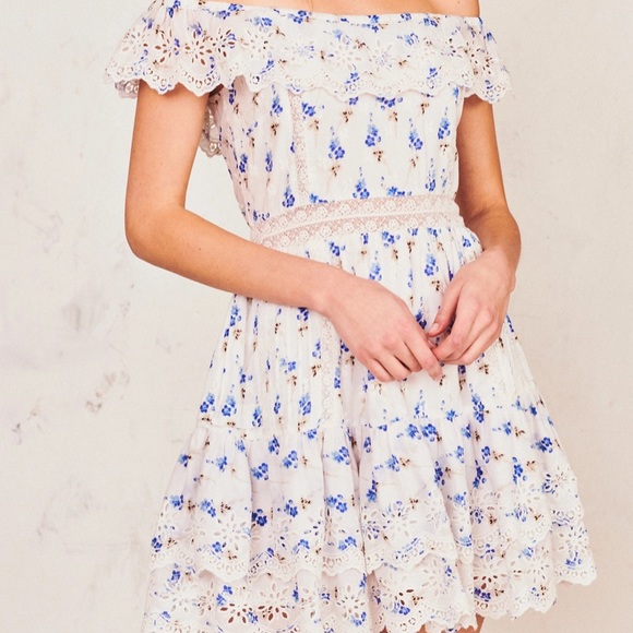 LOVESHACKFANCY denver dress -brilliant blue- SIZE0 - Picture 1 of 5